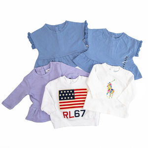 Polo Ralph Lauren Baby Girls Clothing Lot 5 Pieces Top - NWOT - Size 3M